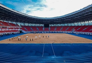 Sand is stage for Sports Games opening