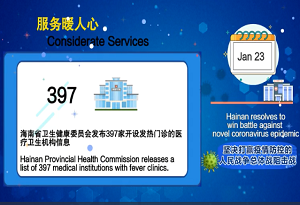 Hainan's fight against novel coronavirus - considerate services and support policies