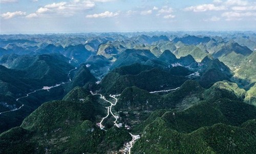 Scenery of Qibainong national geopark in Guangxi