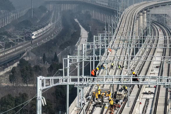 Huzhou section of Hefei-Hangzhou High-speed Railway starts cold-running test