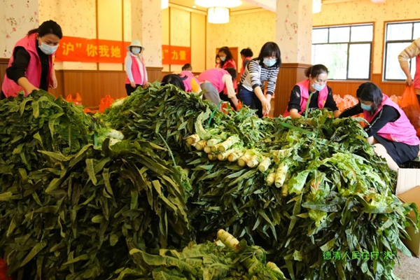 Huzhou donates 7,500 kg of food to Shanghai
