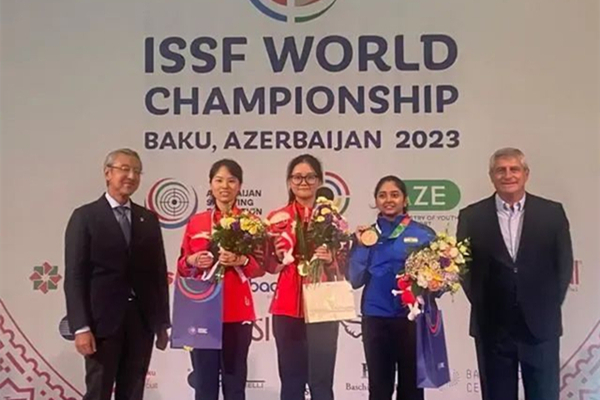 Huzhou shooter claims gold at ISSF World Championships