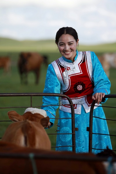 Galloping through prairie in Inner Mongolia