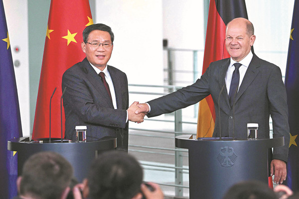 Li, Scholz vow to strengthen Sino-German cooperation