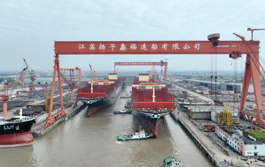 Taixing city's shipbuilders report its full steam ahead 