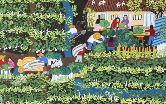 Xinghua farmer paintings shown in Nanjing city