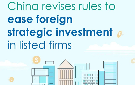 China revises rules to ease foreign strategic investment in listed firms