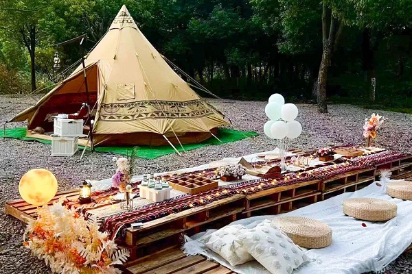 Ideal spring camping sites in Zhangjiagang