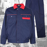 Anti-static uniform (navy blue and red)