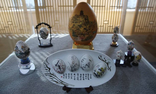 Egg painting exhibition underway in Chongchuan