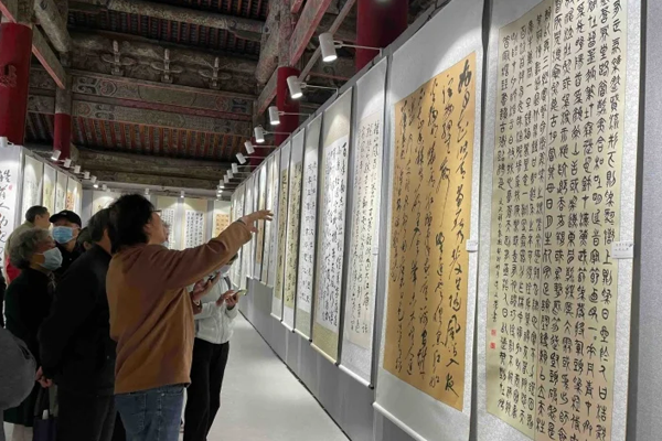 Elderly people's calligraphy work exhibition underway in Chongchuan