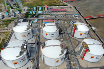 LNG storage tanks in Rudong to be available for winter