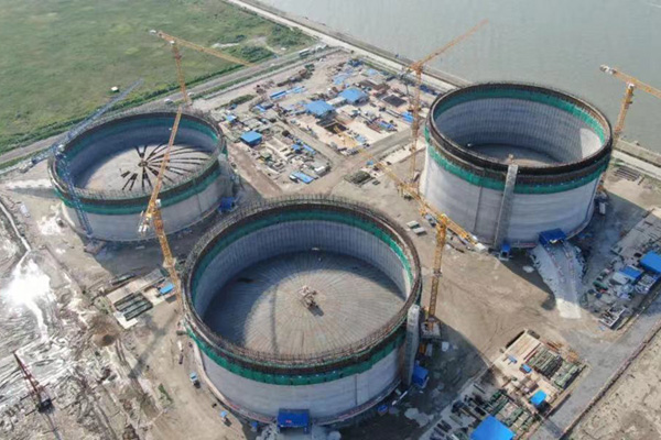 Jiangsu LNG project's construction in full swing