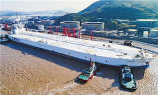 Ningbo-Zhoushan Port welcomes one of world's largest tankers