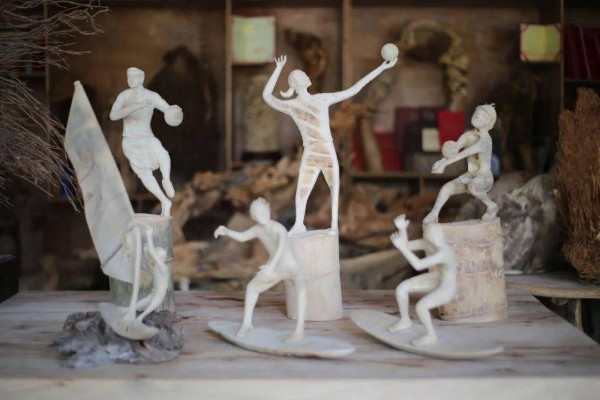 Root carving artworks made in celebration of Hangzhou Asian Games