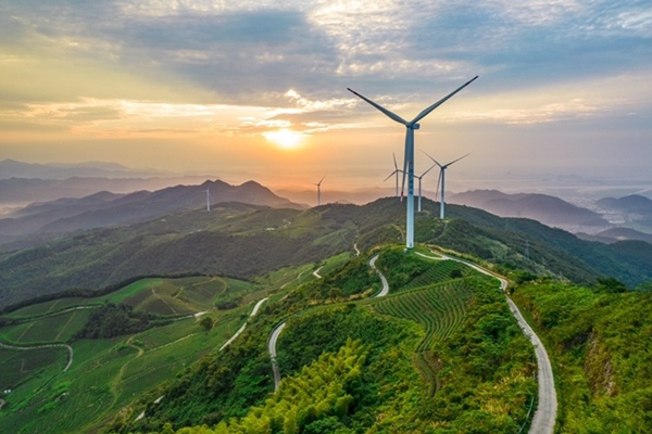 A captivating view of a wind farm in Ninghai
