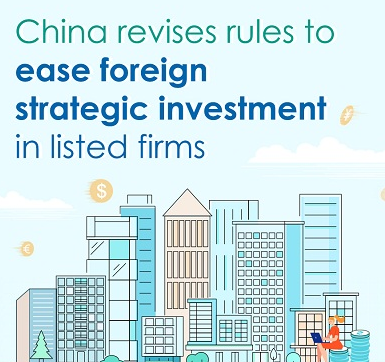 China revises rules to ease foreign strategic investment in listed firms