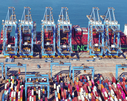 Container terminal sets record for efficiency