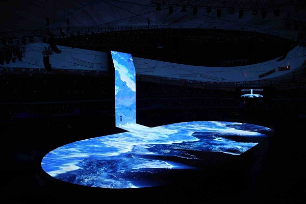 Jining company shows off 'Ice Fall' display at Winter Olympics opening ceremony