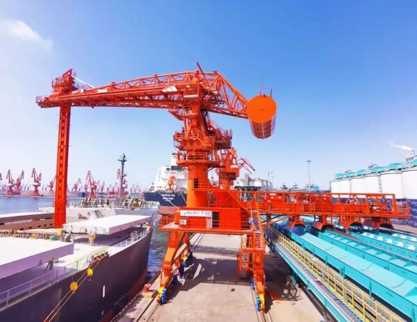 China's first automated unmanned grain terminal is set to launch at Qingdao Port