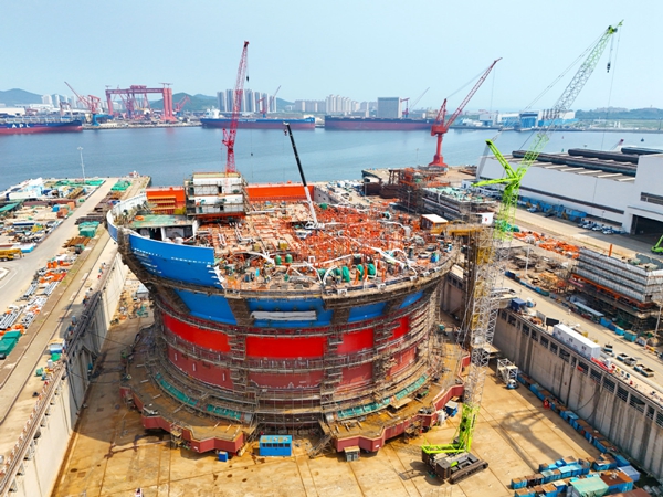 Hull construction of Asia's first FPSO facility completed