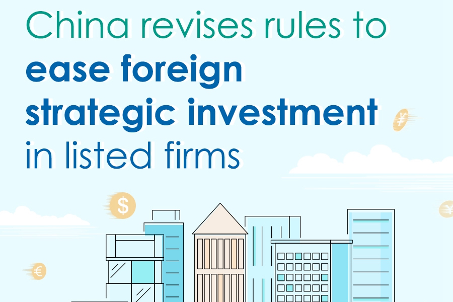 China revises rules to ease foreign strategic investment in listed firms