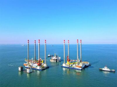 Two 'floating castles' delivered in Qingdao West Coast New Area