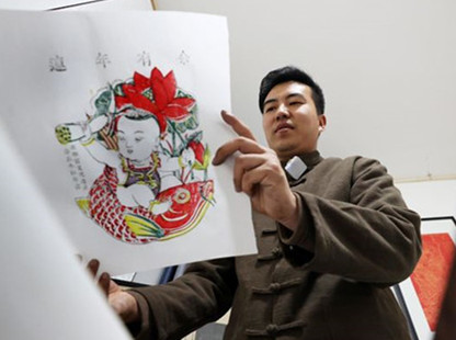 New Year woodblock paintings still hanging in Shandong 