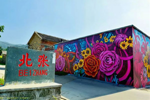 Exquisite mural paintings add to Tai'an village's beauty