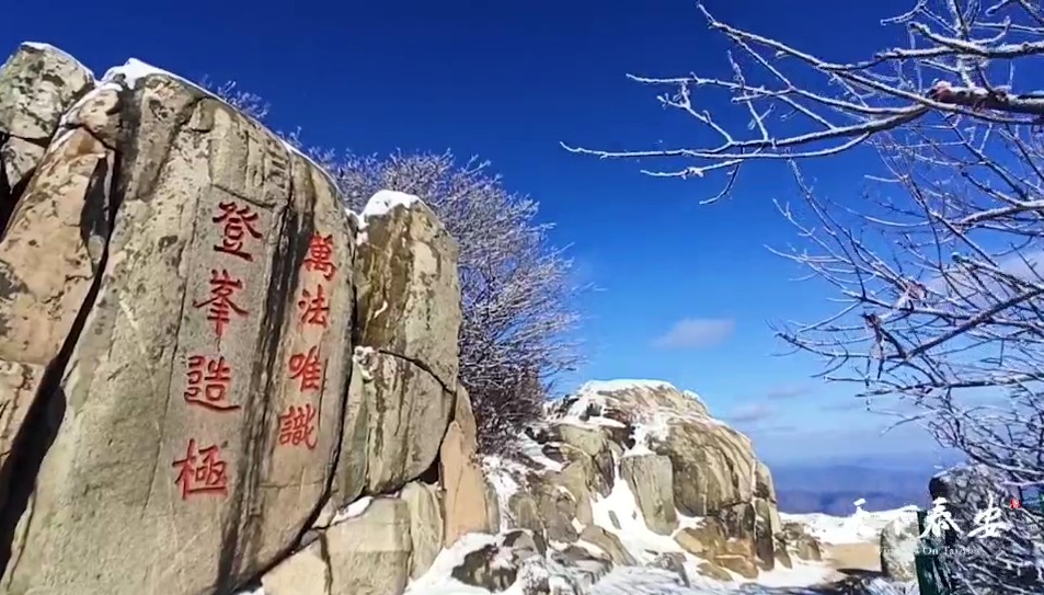 Video: Admiring snowy scenery on Mount Tai