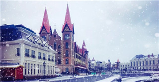 In pics: Snowfall blankets coastal city