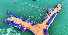 Yantai hosts stand-up paddleboarding open tournament