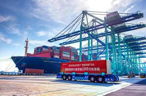 Tianjin Port’s smart terminal marks 1 million container throughputs 