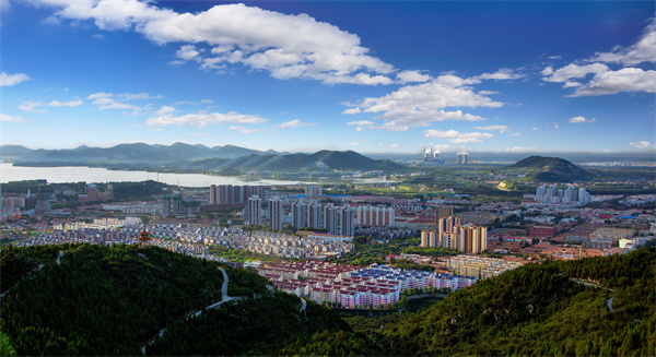 A bird's-eye view of downtown Jizhou district