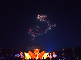 Drone show staged in Tianjin’s Wuqing