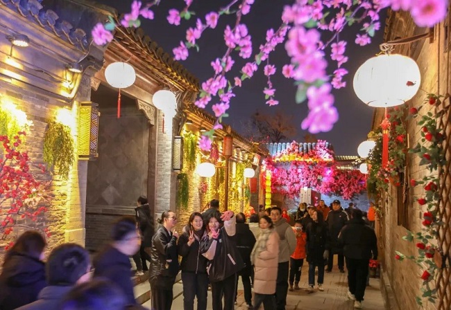 Folk performances celebrate Chinese New Year in Tianjin's Xiqing