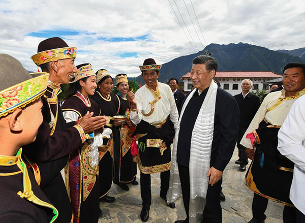 Xi hails Tibet's 7 decades of progress