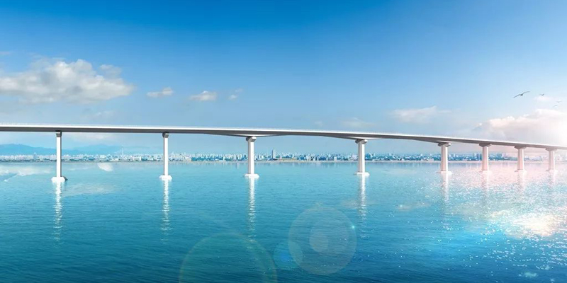 New cross-sea bridge begins construction in Xiamen