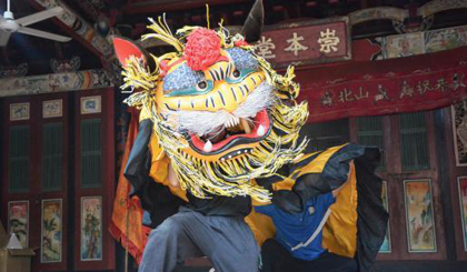 Taiwan tiger dance troupe comes to Fujian