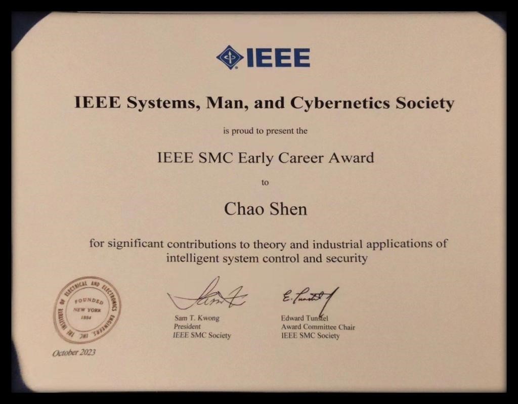 XJTU prof wins IEEE SMC Early Career Award