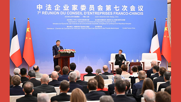 Xi, Macron attend closing ceremony of seventh meeting of China-France Business Council