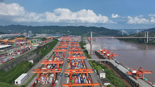 Multi-transshipment intermodal system launched at Guoyuan Port