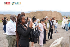 Diplomats tour UNESCO-listed Xixia Imperial Tombs