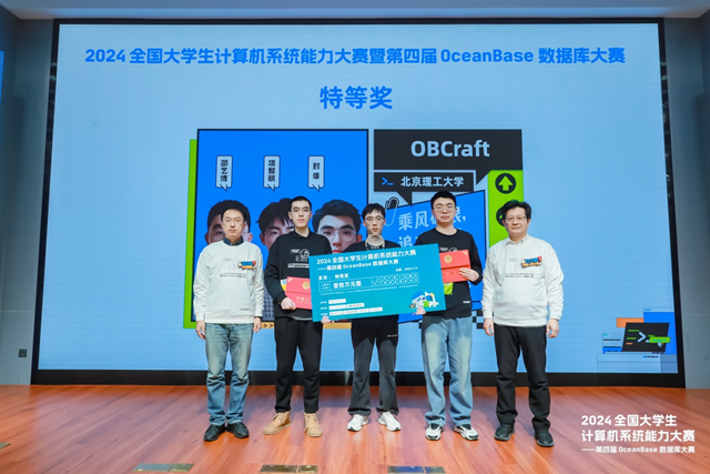 BIT students win top prize in the 2024 OceanBase Database Contest