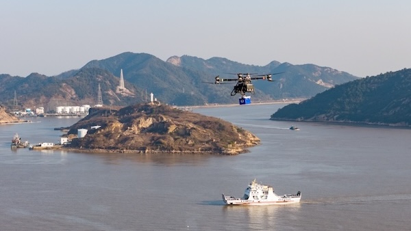 Ningbo turns to drones for island logistics