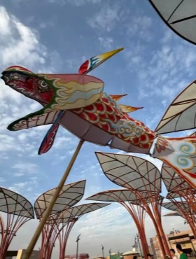 Pujiang fish lanterns shine at Saudi International Handicrafts Week