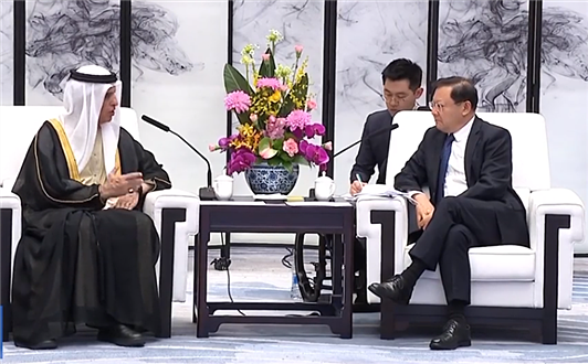 Wang Weizhong meets with ruler of Ras Al Khaimah