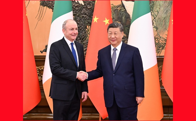 Xi meets Taoiseach of Ireland Micheal Martin