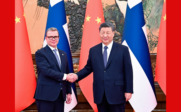 Xi welcomes Finnish enterprises to 'take a swim in the vast ocean of the Chinese market'