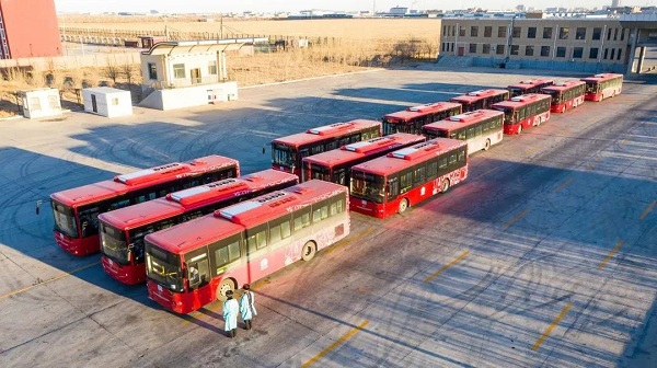 Buses with Guangxi-made engines exported to Ulan Bator